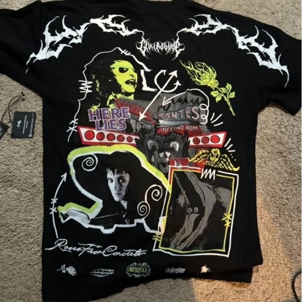 Civil Regime Beetlejuice It's Show Time Oversized Tee Shirt Adult Size Medium